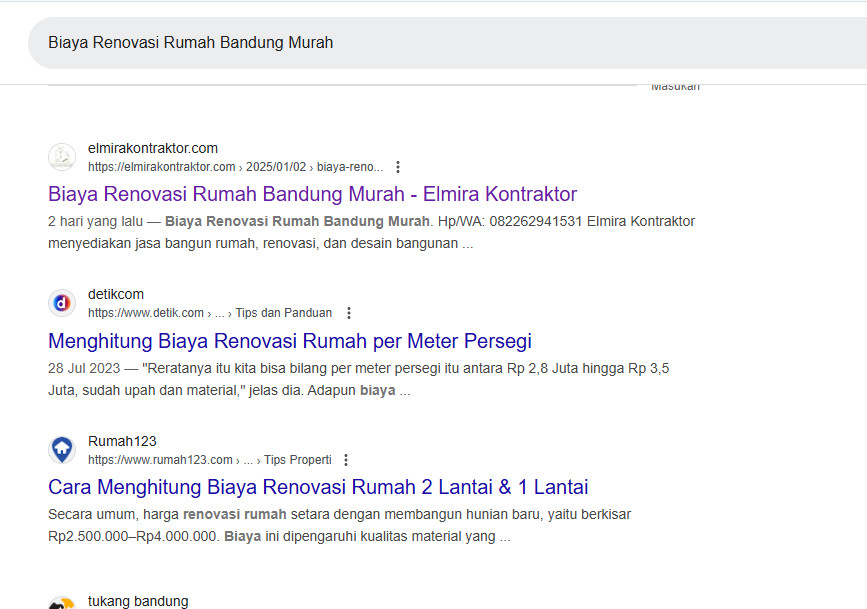 Biaya Renovasi Rumah Bandung Murah 1