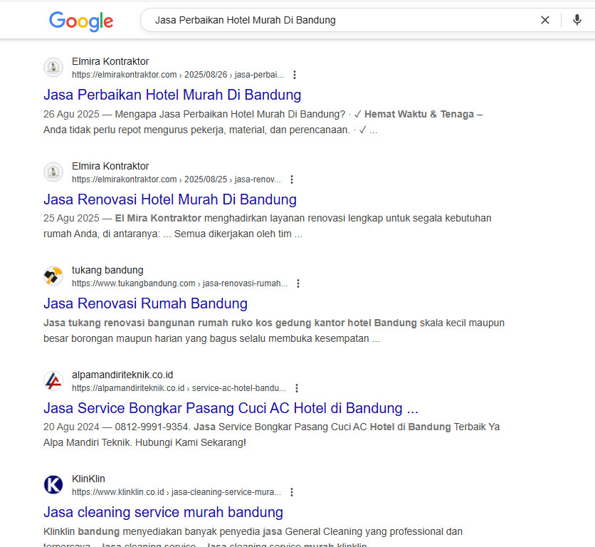 Jasa Perbaikan Hotel Murah Di Bandung P1