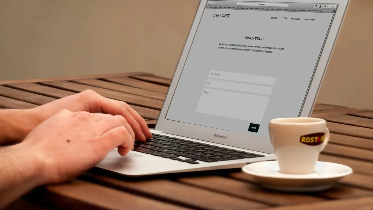 Modern Website Laptop Business